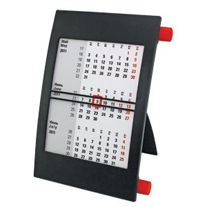 Календарь настольный на 2 года; черный с красным