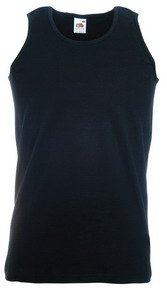 Майка "Athletic Vest", черный, 100% х/б, 165 г/м2