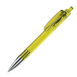 TRIS CHROME LX, авторучка шариковая, прозрачный желтый/хром