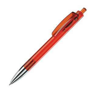 TRIS CHROME LX, авторучка шариковая, прозрачный оранжевый/хром