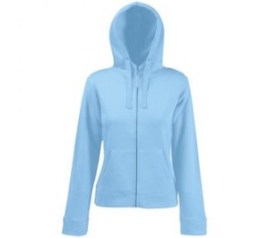Толстовка "Lady-Fit Hooded Sweat Jacket", небесно-голубой, 75% х/б, 25% п/э, 280 г/м2