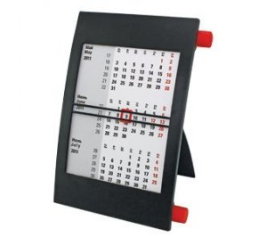 Календарь настольный на 2 года; черный с красным