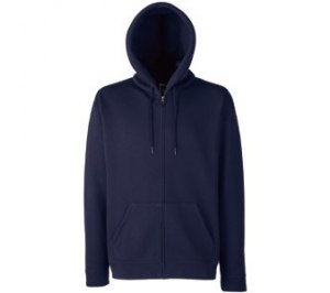 Толстовка "Zip Through Hooded Sweat", темно-синий, 70% х/б, 30% п/э, 280 г/м2