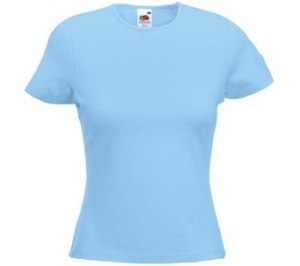 Футболка "Lady-Fit Crew Neck T", небесно-голубой
