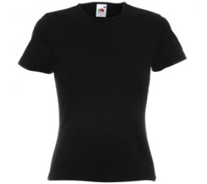 Футболка "Lady-Fit Crew Neck T", черный