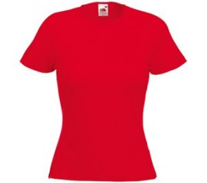 Футболка "Lady-Fit Crew Neck T", красный