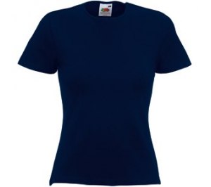 Футболка "Lady-Fit Crew Neck T", глубокий темно-синий