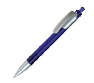 TRIS LX SAT, авторучка шариковая, прозрачный синий/серебристый