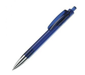 TRIS CHROME LX, авторучка шариковая, прозрачный синий/хром