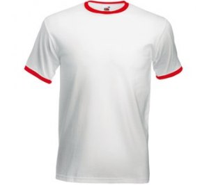 Футболка "Ringer T", белый с красным
