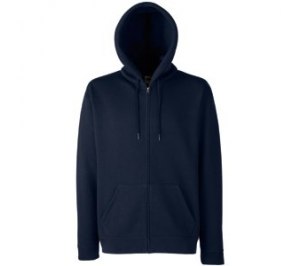 Толстовка "Zip Through Hooded Sweat", глубокий темно-синий, 70%х/б, 30% п/э, 280 г/м2