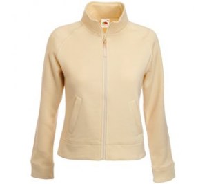 Толстовка "Lady-Fit Sweat Jacket", цвет слоновой кости