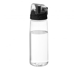 Бутылка для воды FLASK, 800 мл; 25,2х7,7см, прозрачный, пластик rPET