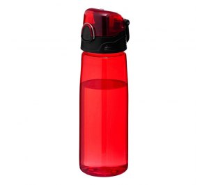 Бутылка для воды FLASK, 800 мл; 25,2х7,7см, красный, пластик rPET