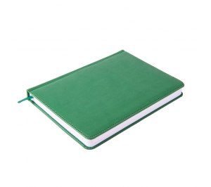 Ежедневник недатированный Campbell, А5,  зеленый, белый блок