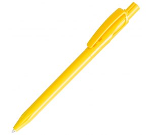 Ручка шариковая TWIN SOLID, желтый, пластик