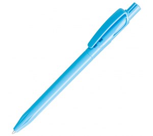 Ручка шариковая TWIN SOLID, голубой, пластик
