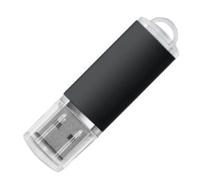USB flash-карта ASSORTI (32Гб), черная, 5,8х1,7х0,8 см, металл