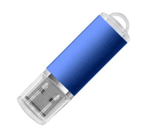 USB flash-карта ASSORTI (32Гб), синяя, 5,8х1,7х0,8 см, металл