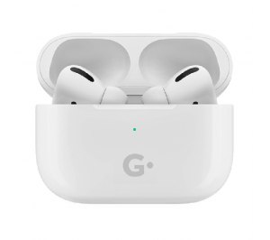 Наушники беспроводные GEOZON G-PRO, с зарядным боксом, с беспроводной зарядкой, белые