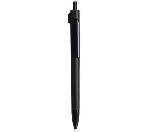 Ручка шариковая FORTE SOFT BLACK, черный/черный, пластик, покрытие soft touch
