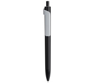 Ручка шариковая FORTE SOFT BLACK, черный/серый, пластик, покрытие soft touch