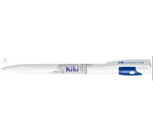 KIKI, ручка шариковая, темно-синий/белый, пластик