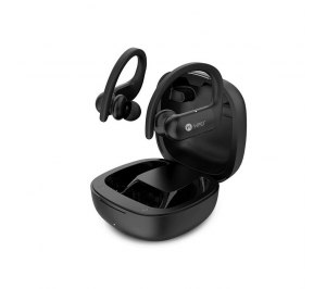 Наушники беспроводные с зарядным боксом HIPER TWS SPORT V2, цвет черный 