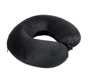 Подушка дорожная  "SOFT"; memory foam, микрофибра, черный