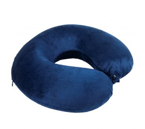 Подушка дорожная  "SOFT"; memory foam, микрофибра синий