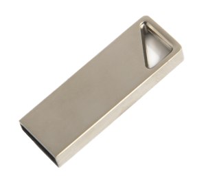 USB flash-карта SPLIT (8Гб), серебристая, 3,6х1,2х0,5 см, металл