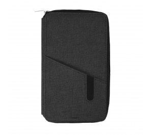 Футляр дорожный с зарядным устройством (4000mAh)"Portable",темно-серый,12х21х3см, полиэстер