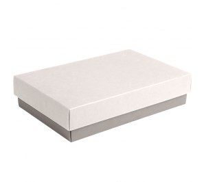 Коробка подарочная CRAFT BOX, 17,5*11,5*4 см, серый, белый, картон 350 гр/м2
