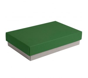 Коробка подарочная CRAFT BOX, 17,5*11,5*4 см, серый, зеленый, картон 350 гр/м2