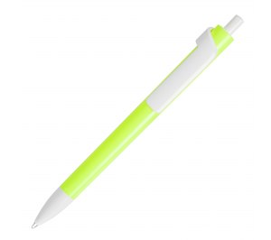 Ручка шариковая FORTE NEON, неоновый желтый/белый, пластик
