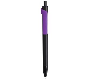 Ручка шариковая FORTE SOFT BLACK, черный/фиолетовый, пластик, покрытие soft touch
