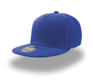 Бейсболка "SNAP BACK" 6 клиньев, плоский козырек, пластиковая застежка пвх, синий, 100% акрил, 400 г