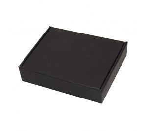 Коробка подарочная, размер 18,5х14,5х3,8см, картон, самосборная, черная