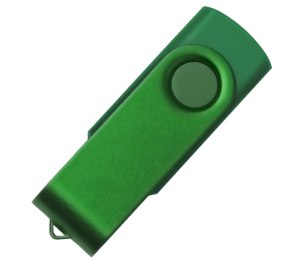 USB flash-карта DOT (8Гб), зеленый, 5,8х2х1,1см, пластик, металл