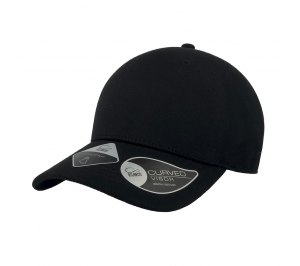 Бейсболка "UNI-CAP PIQUET", черный, 83% полиэстер, 15% вискоза, 2% эластан, плотность 190 г/м2 , L_X