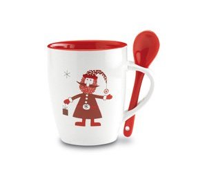 Кружка новогодняя с ложкой