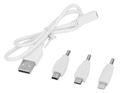 Портативное зарядное устройство с 2-мя USB-портами, 8000 mAh, серебристый