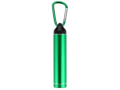 Портативное зарядное устройство с карабином, 2600 mAh, зеленый