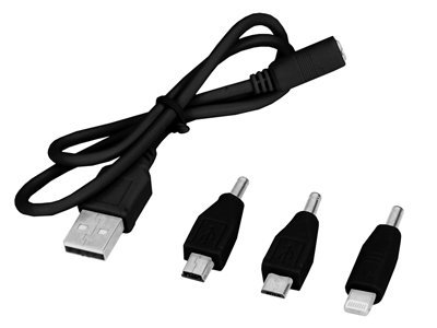 Портативное зарядное устройство с 2-мя USB-портами, 8000 mAh, черный
