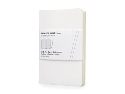 Записная книжка Moleskine Volant (в линейку, 2 шт.), Pocket (9х14см), белый