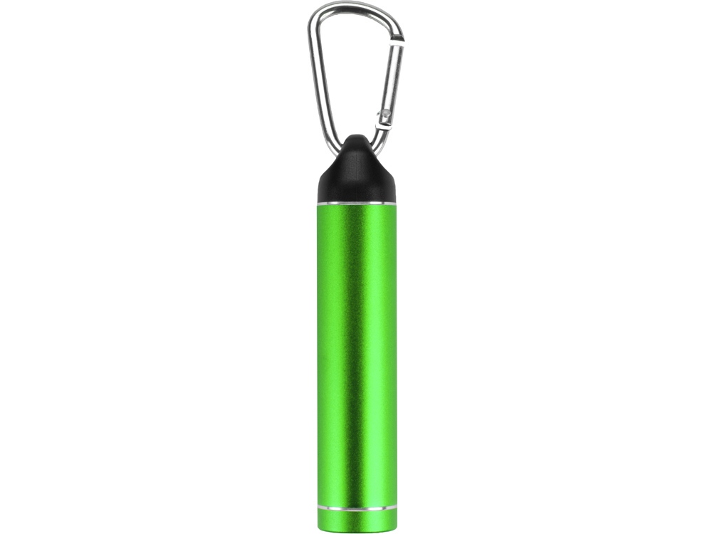 Портативное зарядное устройство с карабином, 2600 mAh, зеленый