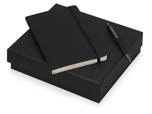Подарочный набор Moleskine Van Gogh с блокнотом А5 и ручкой, черный