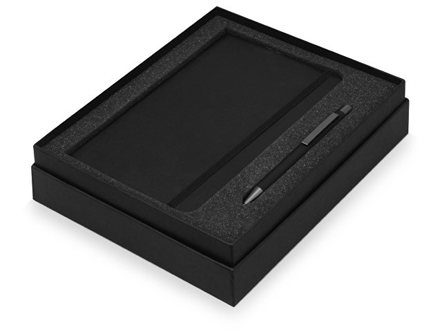Подарочный набор Moleskine Van Gogh с блокнотом А5 и ручкой, черный