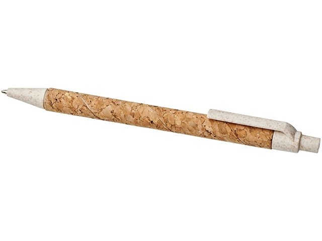 Шариковая ручка Midar из пробки и пшеничной соломы, хром