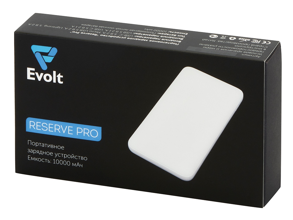 Портативное зарядное устройство, 10 000 mah, черный